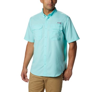 Columbia Overhemd Heren, PFG Blood and Guts III Short Sleeve Woven Big LichtBlauw, 74RPBAXKN